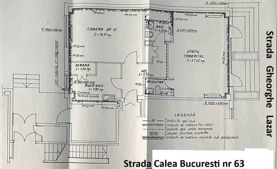 Apartament cu 3 camere decomandat în Central