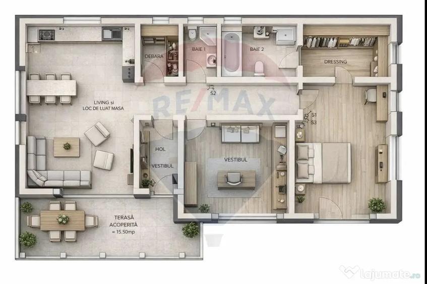 Casă cu 3 camere cu Teren 500 Mp în Cristian