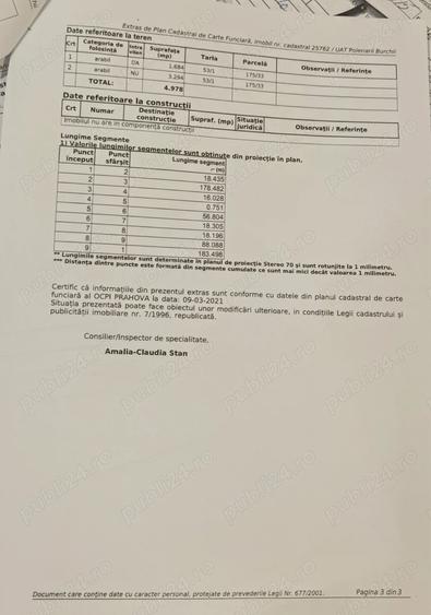 Teren de 5000 mp, în Podu Văleni