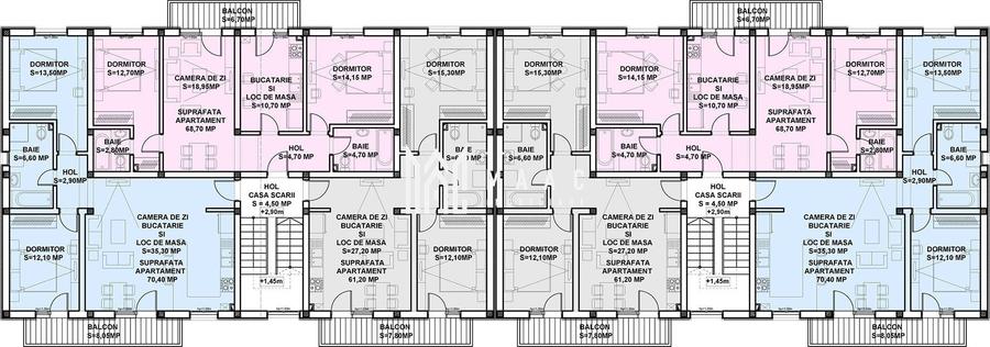 Apartament cu 3 camere decomandat în Mihai Viteazul