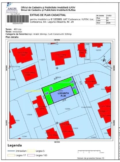 Teren Construcții intravilan de 1070 mp, în Corbeanca