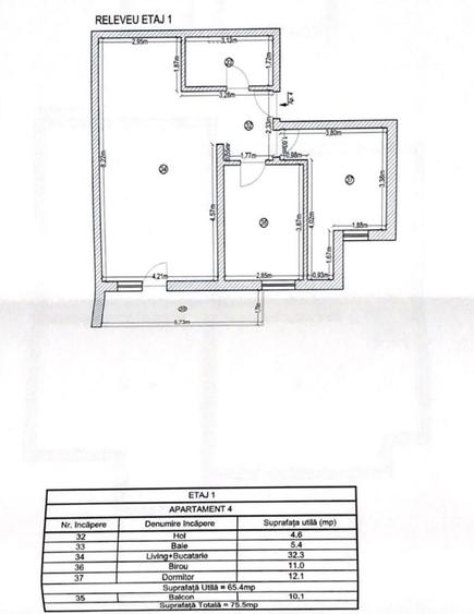 Apartament cu 3 camere semidecomandat în Dumbrăvița