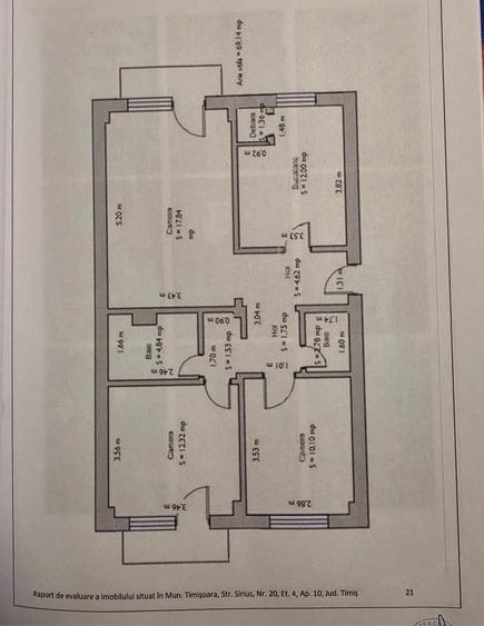 Apartament cu 3 camere decomandat în Soarelui
