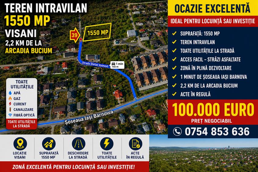 Bucium ,panorama superba ,1550 mp ,full ,2,2 km de la Hanul 3 Sarmale - 4