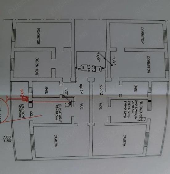 Apartament cu 3 camere decomandat în Tractorul