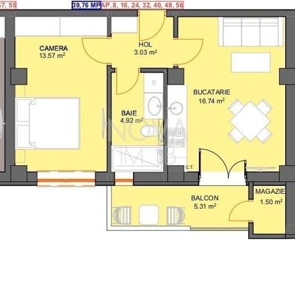 Apartament cu 2 camere decomandat în Șelimbăr