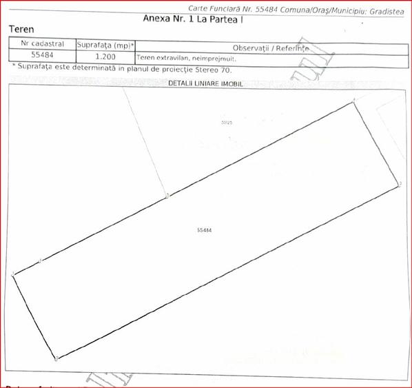 Teren Construcții intravilan de 1200 mp, în Pantelimon