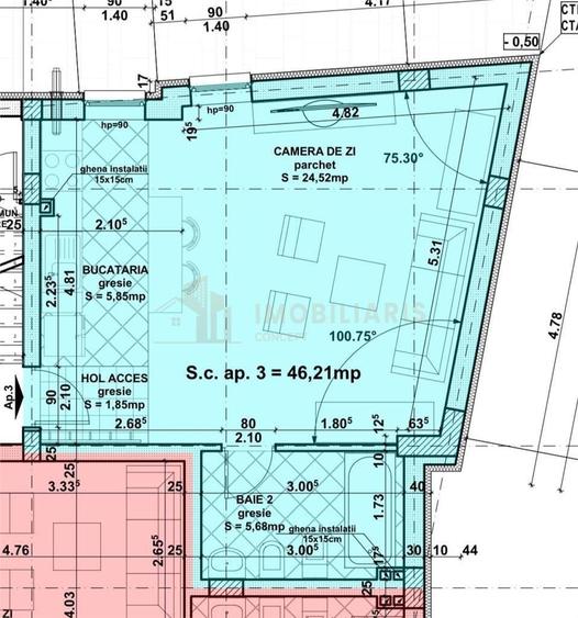 Apartament cu 2 camere în Independenței