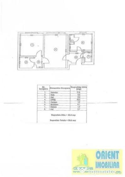 Apartament cu 2 camere semidecomandat în Tomis II