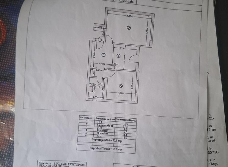 Apartament cu 2 camere decomandat în Central