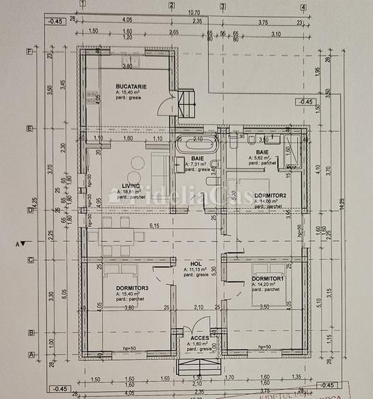 Casă individuală cu 4 camere decomandat cu Teren 500 Mp în Holboca