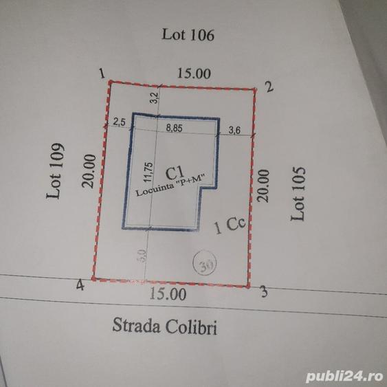 Casă cu 4 camere cu Teren 300 Mp în Poiana