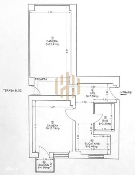 Apartament cu 2 camere - terasa de 60 mp Zona Progresului, Str. Cult - 7