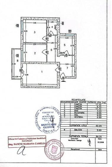 Apartament cu 3 camere decomandat, mobilat în Titan
