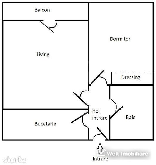 Apartament cu 2 camere decomandat, mobilat în Bună Ziua