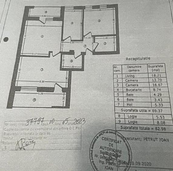Apartament cu 3 camere semidecomandat, mobilat în Ferdinand