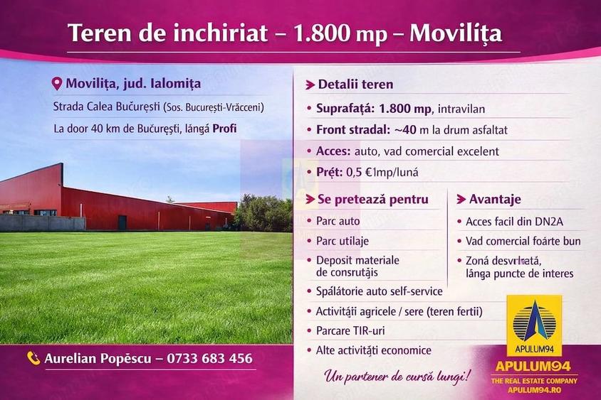 Spațiu comercial, în Movilița