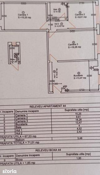 Apartament cu 3 camere semidecomandat în Complex Studențesc