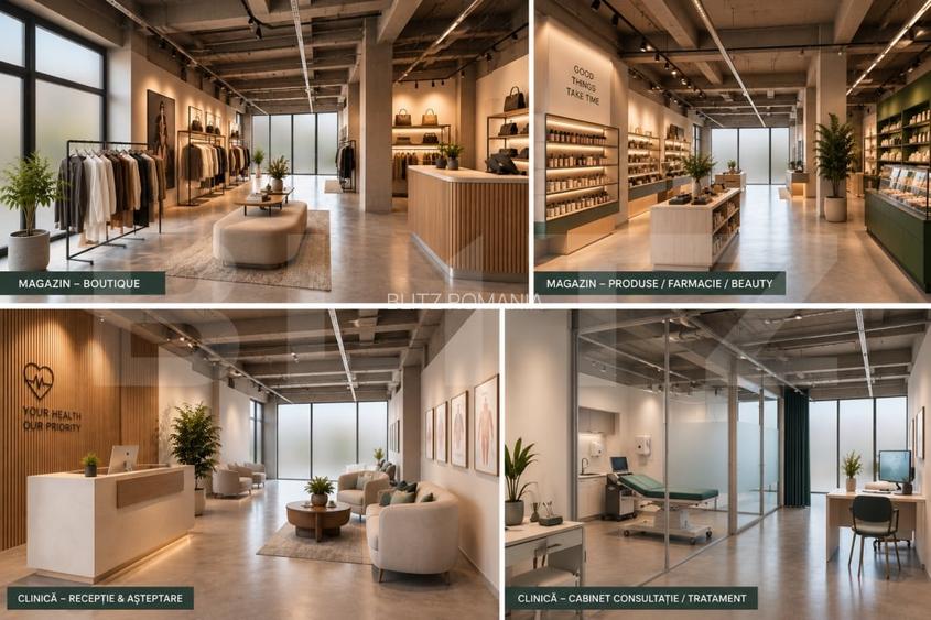 Spațiu comercial, 210 mp, terase 152 mp, zona Giroc