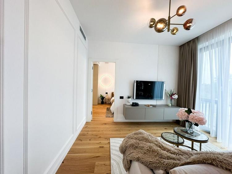 Apartament cu 2 camere semidecomandat, mobilat în Tunari