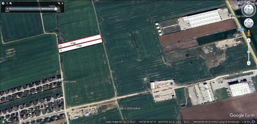 Teren Construcții intravilan de 9538 mp, în Balotești