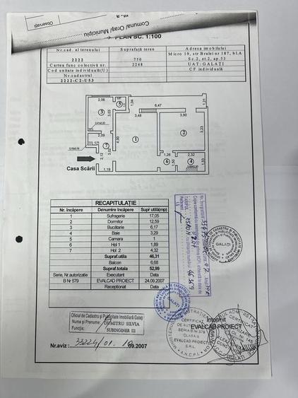 Apartament cu 2 camere semidecomandat în Central