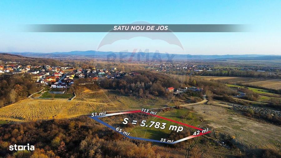 Teren 5783 mp Satu Nou de Jos / Strada Principala - 2