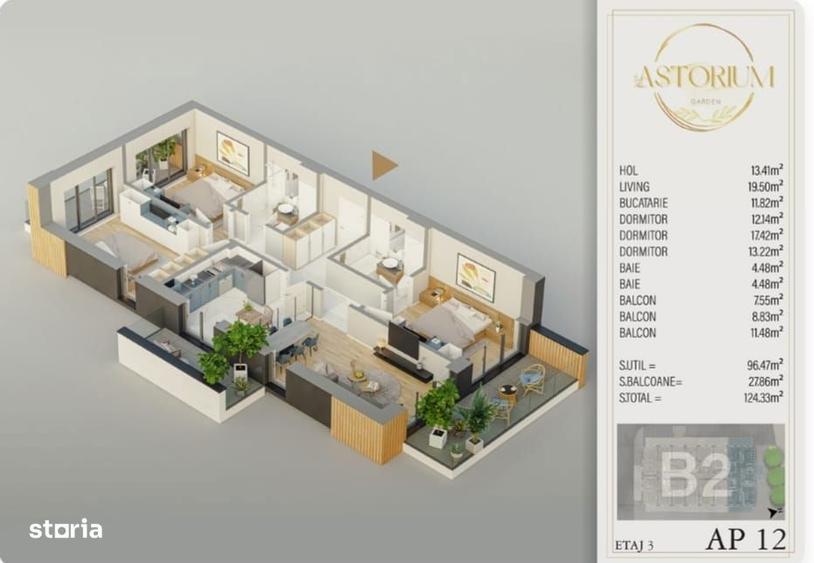 AP. 4CAM. IN BLOC FINALIZAT,MUTARE IMEDIATA / ASTORIUM GARDEN! - 9