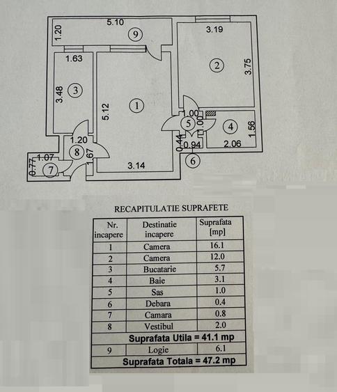 Vanzare apartament renovat doua camere mobilat/utilat Palatul Cotroceni - 15
