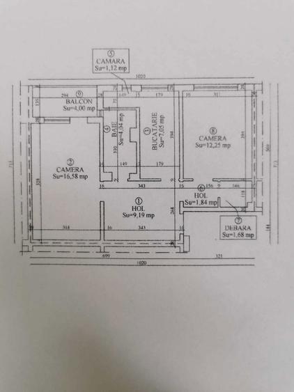 Vand ap. 2 camere decomandant, hol patrat, et. 3 bld. 1848 Dambu - 8