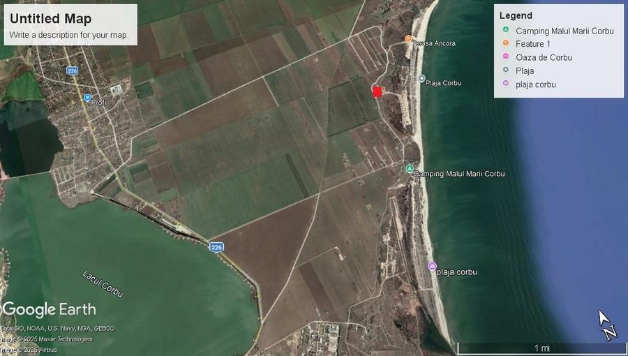 TEREN INTRAVILAN PE MALUL MARII 1.500 MP. IDEAL CONSTRUCTII TURISTICE RESTAURANT - 2