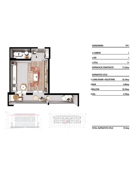 Garsonieră / Piscina / Spatii verzi - 1