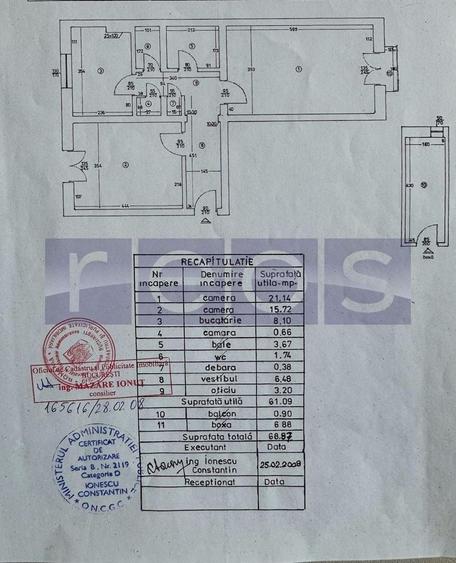VANZARE 2 CAMERE | 61MP UTILI | PARC BAZILESCU | METROU | - 9