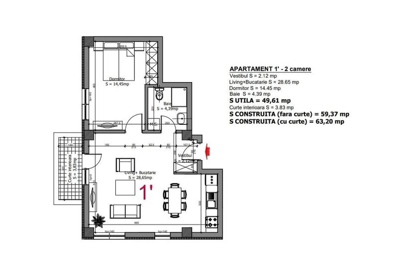 Apartament 2 camere | 53mp | Finalizat  Demisol | zona Maramures | Parc Unirii | - 11