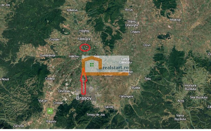 Feldioara, ideal investitie, 10ha teren industrial cu deschidere 240ml la E60 - DN13 - 1