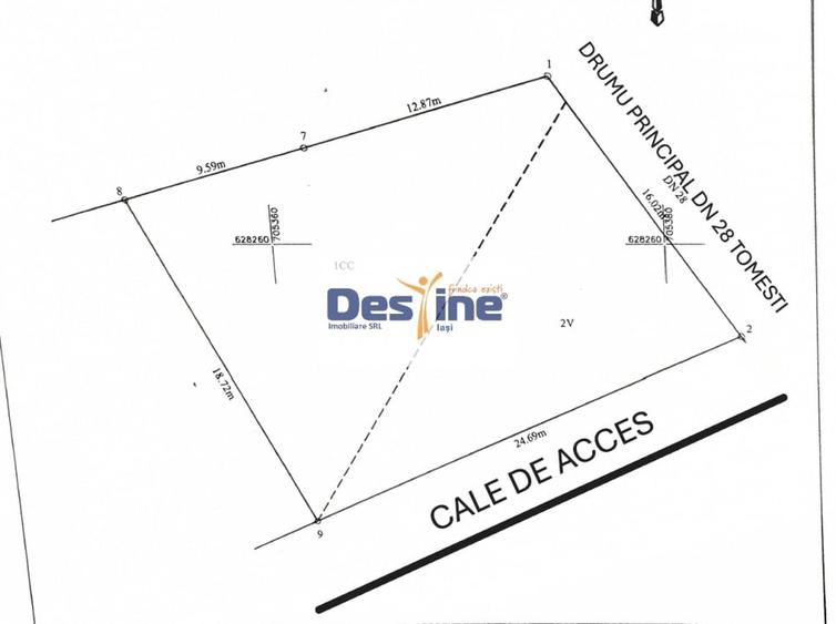 Tomesti,  teren intravilan, 400 mp, la strada asfaltata - 1