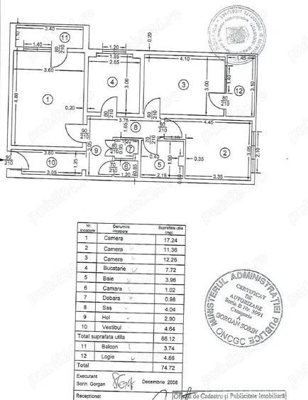 Iuliu Maniu Apusului Apartament 3 camere Decomandat etaj 8 11 75mp - 10