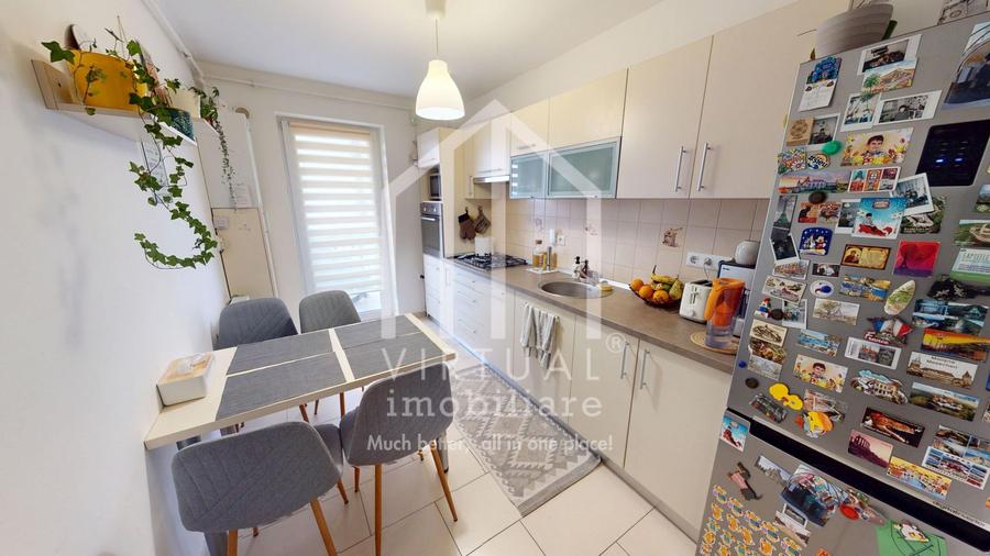 Apartament cu 3 camere, 74mp utili+2 balcoane, etaj 2/4, zona Turnisor - 2