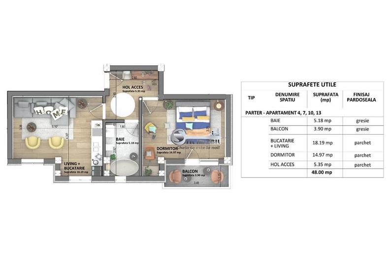 Ap.2 camere, OP, 48 mp, Bucium-Visan, 0% comision - 2