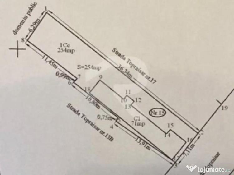 Teren Str Topraisar suprafa?a de 254 m - 3