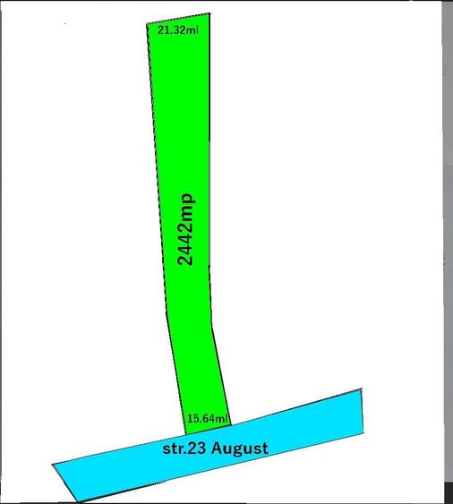 Teren intravilan 2442mp zona cu "caracter central",  acces direct str 23 august! - 1