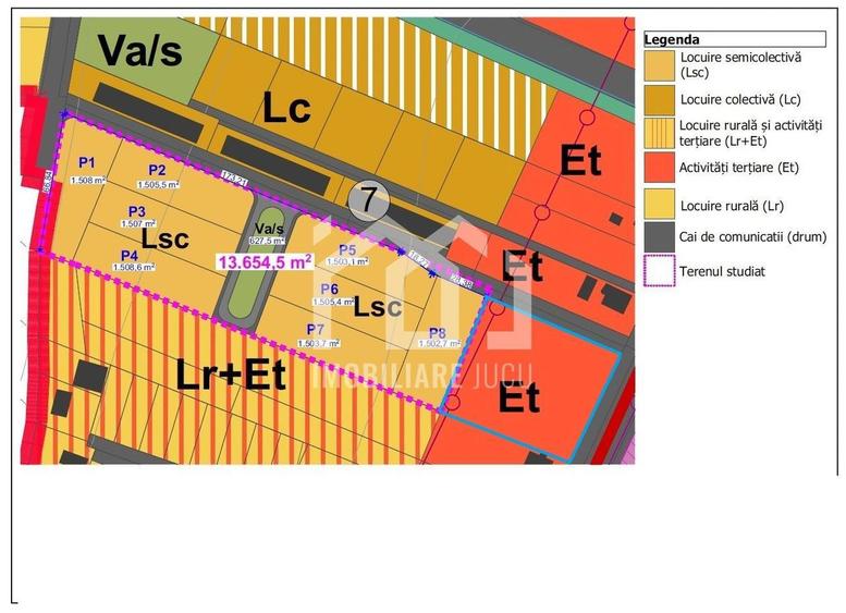 Teren intravilan DN1 4.233 mp UTR Et Jucu de Mijloc 60m front - 3