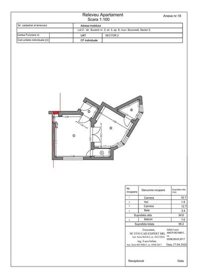 Apartament Dacia / Suvenir, compartimentat functional in 2 studiouri ideal investitie - 8