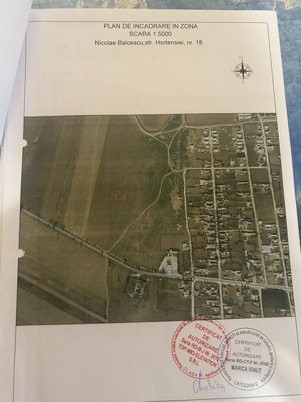 Teren vanzare intravilan cu toate utilitatile la poarta,suprafata 600 - 1