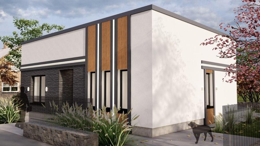 Casa individuala parter - 4 camere 2 bai - teren 309mp - 1