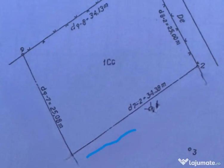 Teren 850 mp, 25 m front, utilitati la 50 m, Centura de Nord - 2