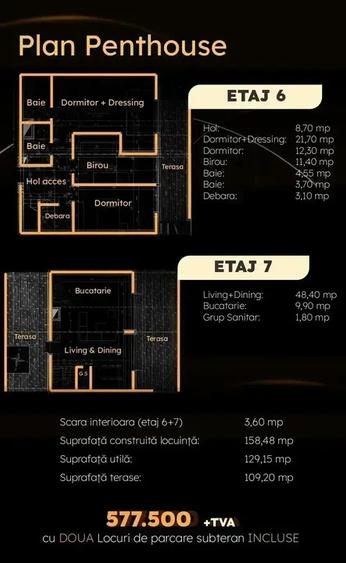 Penthouse Lux 238 mp | 2 Locuri de parcare  | Finalizat - 2