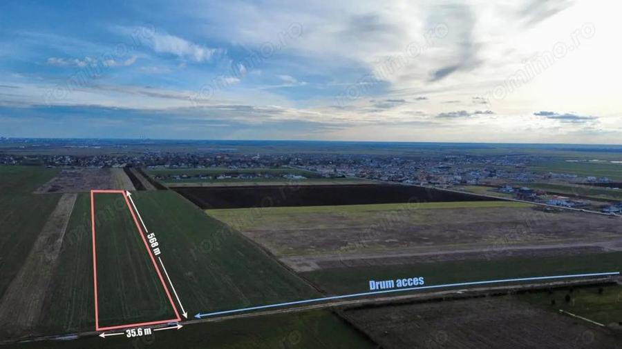 teren arabil - incls. PUG Sanandrei - 20.000 mp - utilit. in apropiere - 1