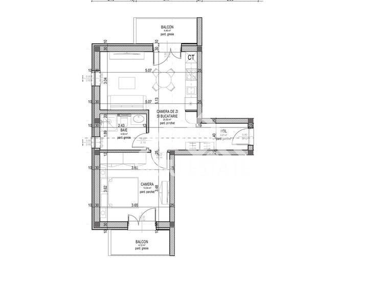 Apartament cu 2 camere semidecomandat în Arhitecților - Calea Cisnădiei