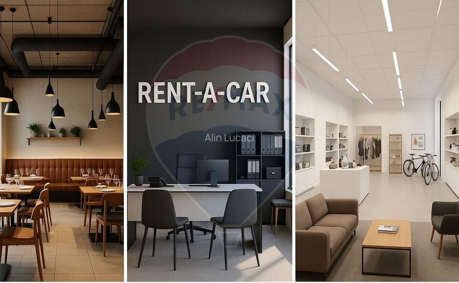 Spatii comerciale, showroom, restaurant, de inchiriat, langa Aeroport